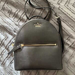 Kate Spade Black Textured Backpack